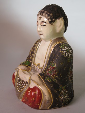 #1569  Japanese Satsuma style Buddha, circa 1900 - 1930  ** Sold**  May 2018