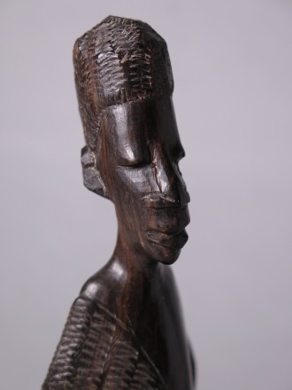 #1568  East African Carved Ebony Figure - mid 20th Century **SOLD** December 2017