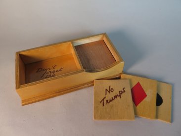 #1692  "No Trumps" Playing Cards Box, circa 1950s - 1960s  **Sold**  September 2018