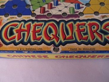 #1603 Chinese Chequers Board Game, circa 1950s - 1965  **SOLD** October 2019