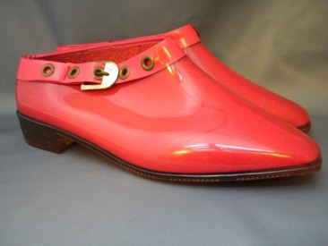 #0102 Rare Pair of Red 1960s Mary Quant Designed " Quant Afoot" Ankle Boots - Unused   **Sold** to New York - March 2014 售至纽约 - 2014年3月