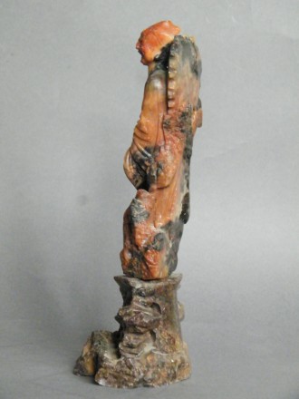 #1626 Chinese Soapstone Figure & Stand, circa 1870-1920