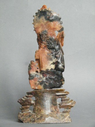 #1626 Chinese Soapstone Figure & Stand, circa 1870-1920