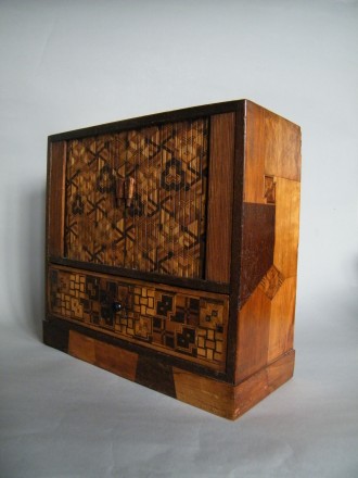 #1623  Japanese Marquetry Cabinet, Meiji Period (1868-1911) **SOLD** April 2021