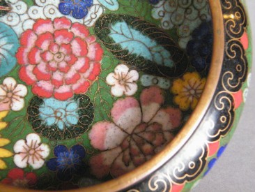 #0731  Chinese Millefleur Cloisonne Bowl Guangxu Reign (1875-1908)  **Sold**  to China - March 2012 售至中国 - 2012 年3月