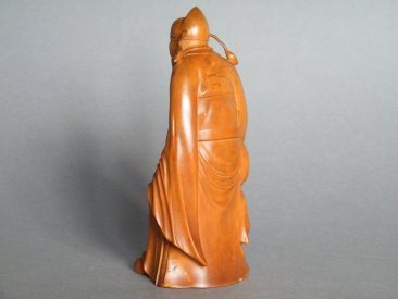 #0360  Fine Huang Yang Mu (Boxwood) Carved Figure by Jing Fu (China) , active 1912-1949 **Sold** through Christies King Street, November 2012