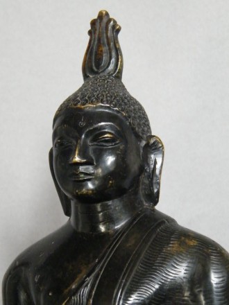 #0849  Rare 18th/19th Century Seated Bronze Buddha from Sri Lanka  **Price on Request**