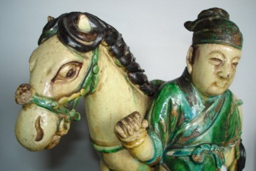 #0342  Ming Dynasty Roof Ridge Tile Horse & Groom (1368 -1644) *Price on Request*