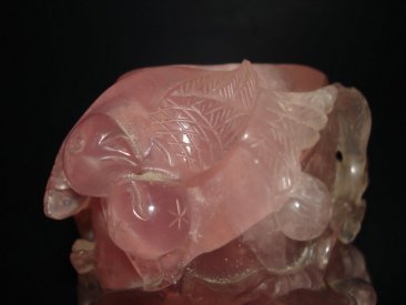 #0022  Large Chinese Rose Quartz Brushpot, 19th Century  **Sold**  to Australia - January 2011 售至澳大利亚 - 2011年1月