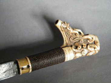 #1063  Antique Dayak Sword from Borneo, circa 1880-1910  **Sold**  to the Netherlands June 2015 售至荷兰 - 2015年 6