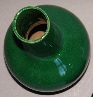 #1824  18th/19th Century Chinese Apple Green Glazed Vases， *Price on Request* ， *售价待询*