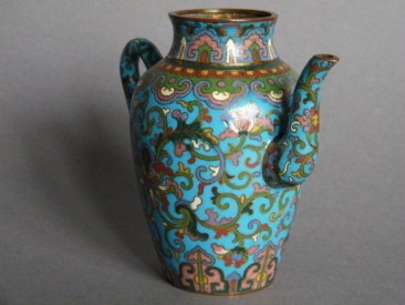 #0151  Rare Early 18th Century Chinese Cloisonne Enamel Ewer  **Price on Request**