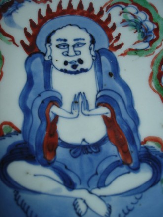 #0178 Late Ming Chinese Wucai Dish - Tianqi Reign (1621-1627) **Sold** to UK - November 2009 售至英国 - 2009年11月