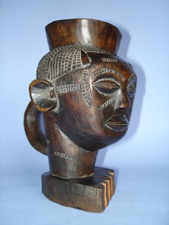 #0021  Early 20th Century Kuba Palm Wine Cup from the Congo