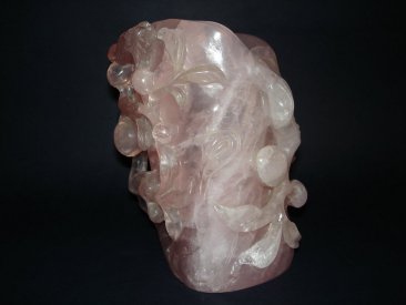 #0022  Large Chinese Rose Quartz Brushpot, 19th Century  **Sold**  to Australia - January 2011 售至澳大利亚 - 2011年1月