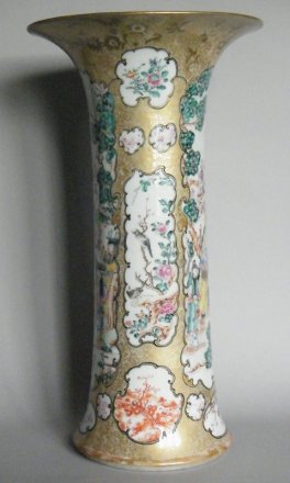 #1815  Large  & Rare 18th Century Chinese  Famille Rose Beaker Shaped Vase Qianlong Reign, circa 1780,  **Price on Request**