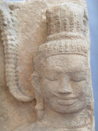 #0818  Khmer Sandstone Relief Angkor Period 12th-13th Century  **Sold**  through our Liverpool shop