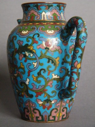 #0151  Rare Early 18th Century Chinese Cloisonne Enamel Ewer  **Price on Request**