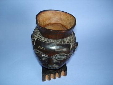 #0021  Early 20th Century Kuba Palm Wine Cup from the Congo