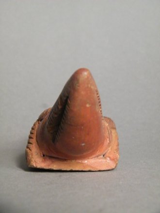 #1625  Rare Crocodile Form Burnished Earthenware Egyptian Foot Rasp