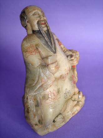 #0124 18th/19th Century Chinese Soapstone Carving of Zhong Hanli **Sold** to Taiwan - May 2011 售至台湾 - 2011年5月