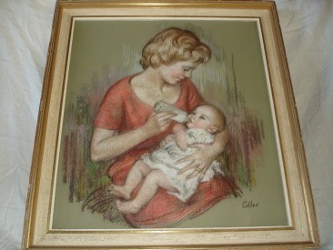 #0171 Dorothy Colles Pastel Portrait circa 1963 - signed