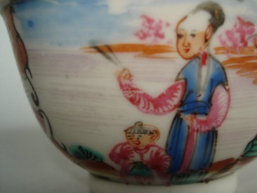 #0130  18th Century Famille Rose Chinese Export Tea Bowl **Sold** to Hong Kong, July 2009 售至香港 - 2009年7月