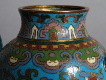 #0151  Rare Early 18th Century Chinese Cloisonne Enamel Ewer  **Price on Request**