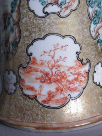 #1815  Large  & Rare 18th Century Chinese  Famille Rose Beaker Shaped Vase Qianlong Reign, circa 1780,  **Price on Request**