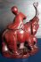 #1822  Carved Hardwood Elephants & Boy from China, circa 1940s - 1950s  **Sold** August 2020