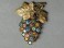 #0936 Gilt Metal & Coloured Diamante "Grapes" Brooch, circa 1930s **SOLD**