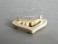 #0912 1920s or 1930s Faux Ivory Art Deco Horses Plastic Brooch **SOLD**