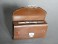 #0930 Ladies Art Deco Style Brown Leather Purse, with Magic Wallet, circa 1950s **SOLD**
