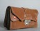 #0930 Ladies Art Deco Style Brown Leather Purse, with Magic Wallet, circa 1950s **SOLD**