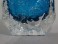#1663  Whitefriars Glass Kingfisher Blue "Coffin" Vase, early 1970s  **Sold** March 2018