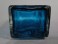 #1663  Whitefriars Glass Kingfisher Blue "Coffin" Vase, early 1970s  **Sold** March 2018