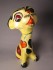 #1599  Rare 1930s Painted Pottery Dog  **SOLD**  December 2011