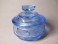 #1525   Art Deco Blue Glass Trinket Box **SOLD** August 2017