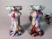 #1691  Pair of Art Deco Bohemian Art Glass Jardinieres and Stands by Franz Welz, circa 1925   **Sold**  April 2018