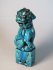 #1745 Rare Chinese Turquoise Enamelled Buddhist Guardian Lion，17th /18th Century