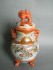 #1628 Japanese Kutani Vase with Cover, circa 1880-1910   **SOLD** January 2018