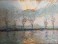 #1137  Oil on Board "Sunset at Hammersmith" by Piero Sansalvadore (1892-1955)  **Sold**
