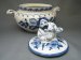 #1694  Soviet Russian Blue & White Porcelain Tureen, circa 1970s  **SOLD** 2018