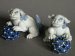 #1498 Rare Pair of Hirado Porcelain Shishi / Lions from Japan, Edo Period circa 1820-1850  **Sold**  to USA, January 2021