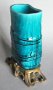 #1848  Fine & Rare Chinese Turquoise Glazed  Brush Pot & Ormolu Stand, circa 1700-1730  *Price on Request*