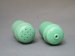 #1784 Green Plastic Salt and Pepper, probably Beetleware 1940s