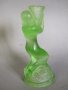 #1809 Green Glass Art Deco Candle Holder, circa 1930s **SOLD** 2020