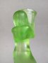 #1809 Green Glass Art Deco Candle Holder, circa 1930s **SOLD** 2020