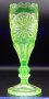 #1877  Victorian Uranium Glass Vase, probably made by John Derbyshire **SOLD** December 2025