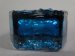 #1663  Whitefriars Glass Kingfisher Blue "Coffin" Vase, early 1970s  **Sold** March 2018